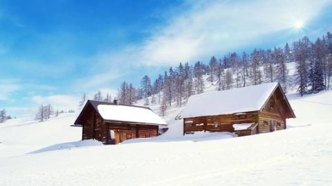 记忆里的乡村雪景